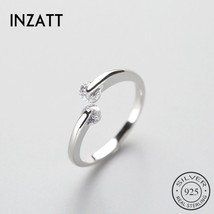 INZATT  New Arrive AAA Zircon Ring 100% 925 Sterling Silver Rose Gold For Women  - £13.13 GBP