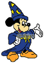 New Mickey Mouse Blue Magician Counted Cross Stitch Pattern - £2.33 GBP