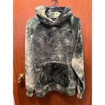 SPARK PAWS VELVET UNISEX GREEN &amp; WHITE VELVET HOODIE Size XL - $45.00