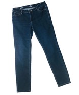 Liz Claiborne Jeans Womens 10 Dark Med Wash City Fit Denim Stretch Distr... - $25.00