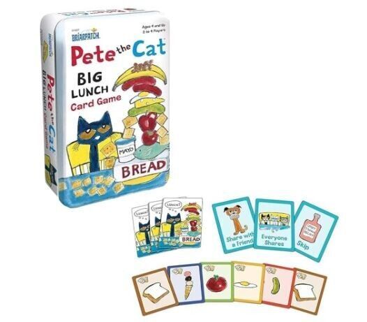 Pete the Cat Big Lunch Card Game in Tin Box Children's School Educational Game - $16.44