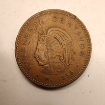 1956 Mexico 50 Centavos Coin - $9.75
