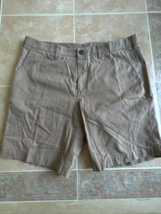 Bonobos Washed chinos Dark Khaki cotton  shorts men size 35 - £30.03 GBP