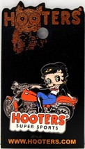 NEW! SUPER SPORTS  HOOTERS BETTY BOOP GIRL ON MOTORCYCLE BIKE LAPEL PIN - $14.99