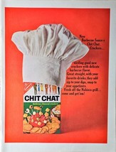 NABISCO CHIT CHAT Barbecue flavored crackers - 1964 Vintage Print Ad - $9.69