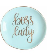 Mint Boss Lady Jewelry Dish | Motivational Circle Gold Ceramic Inspirati... - €10,14 EUR