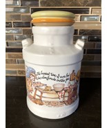 Vintage McCoy #333 Milk Jug shaped Cookie Jar Children Baking - $41.76 CAD