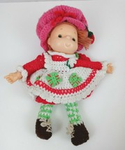 Vintage Strawberry Shortcake 14&quot; Doll Crochet Clothes And Hat - £15.49 GBP