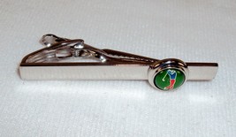Men&#39;s Tie Clip ~ Polished Stainless Steel w/Golf Theme Button Graphic ~ #5310050 - £7.71 GBP