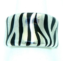 FASHION BAND RING REAL SOLID .925 STERLING SILVER 8.3 g SIZE 6.5 - £38.71 GBP