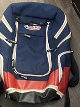 Wilson A2000 Backpack 9-Zipper Waterproof Red White Blue Bat Bag - $80.78