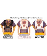 Mens Mandala Heart Print Dashiki Shirt 100% Cotton by American Dashiki - $228.08 MXN
