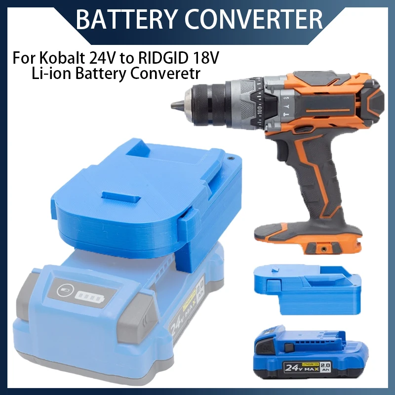Tool battery adapter for Kobalt 24V to AEG RIID 18V Li-ion battery converter com - £66.11 GBP