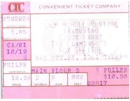 Vintage Chuck Baie Ticket Stub Octobre 24 1981 Detroit Michigan - £34.78 GBP