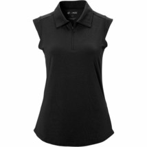 NWT Ladies IBKUL Black Sleeveless Golf Tennis Shirt Top - S M &amp; L  UPF 50 - $64.99