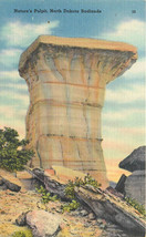 Vintage Linen Postcard Natures Pulpit North Dakota Badlands ND Tichnor B885 - $5.37