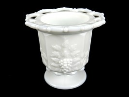 Milk Glass Jelly Spooner Jar, Westmoreland Paneled Grape Pattern, 4.5&quot;, No Lid - £9.98 GBP