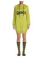 Dr. Seuss Womens Grinch Sleep Pullover Lounger with Socks 2 Pc Sz M Hooded - £35.17 GBP