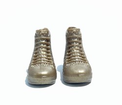 Mattel Barbie Doll Shoes ~ Fashionistas Modern Ken Gold Hi-Top Sneakers Gym Shoe - $5.92