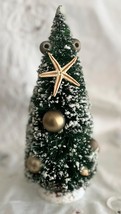 2016 Flocked Bottle Brush Christmas Tree Decorated Sea Shells Starfish O... - $221.44 MXN