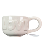 Envogue with Love Ceramic Mug Red Speckled Pattern Fabfitfun New in Box - $13.14