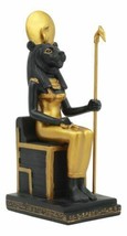 Egyptian Lioness Goddess Sekhmet Ra Sitting On Throne Statue Deity Of War Decor - £23.83 GBP