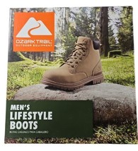 Men&#39;s Work Hiking Boots Tan Wheat, Size 8, Rubber Outsole, Ozark Trail Troy II - £16.33 GBP