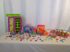 Polly Pocket Dolls, Clothes, Scooter, Car, Buildings, Airplane, Accessories - $14.86