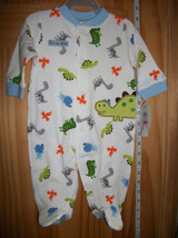 Carter Baby Clothes 0M-3M Newborn Child Bodysuit Creeper Dinosaur Footy ... - £11.25 GBP