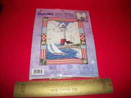 Bucilla Craft Kit Art Lighthouse Seascape Counted Cross Stitch Tapestry Thread - £18.90 GBP