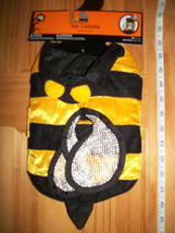 Dog Costume XS Bumble Bee Halloween Outfit Bug Canine Animal Hoodie Pet Holiday - £6.05 GBP