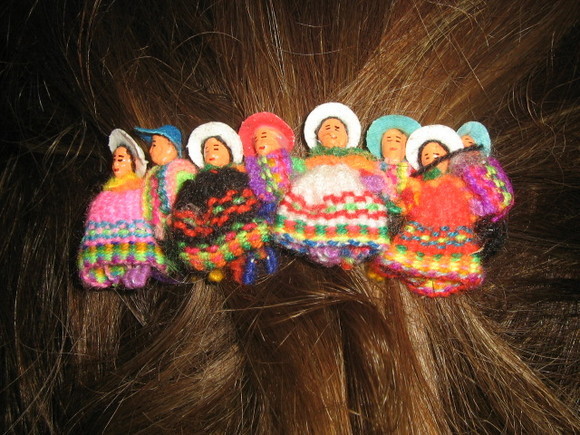 Girls Puppet Doll Hair Grip Alice Band Typical Peru  - $7.50