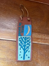 Cynthia 2003 Signed Tree &amp; Moon Incised Pottery PEACE ON EARTH Small Wal... - £9.94 GBP