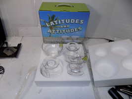 Set Of 4 19oz. Latitudes and Attitudes Margarita Glasses New - £23.10 GBP