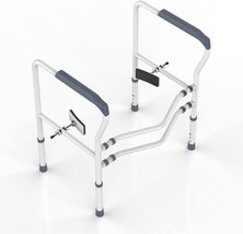 HEPO Improved Toilet Rails Stand Alone Heavy Duty for Elderly Seniors &amp; Disabled - £26.14 GBP