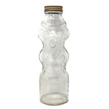 H. Fox &amp; Co Mr. Fox Glass Bottle Bank Figural Double Sided w/ Original S... - £15.73 GBP