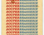 Souper Brasserie Menu E 53rd St New York City 1960&#39;s Ouverte a Toute Heure. - £43.14 GBP