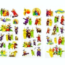 Vintage Teletubbies Mini Puffy Stickers for crafts hobby Vinyl foam stickers - £14.95 GBP