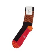 HS HAPPY SOCKS Men&#39;s Cotton Blend Socks Striped Brown Orange Pink 41-46 - $523.62 MXN