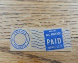 US Mail Post Meter Stamp Chicago Illinois Cutout USPS - £2.97 GBP