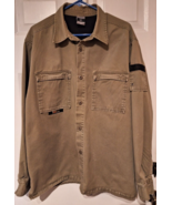 Vtg 90s Levis L2 Mens Sz XL Army Green LS Heavy Khaki Cotton Shirt - $34.92