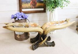 Wildlife Rustic Buck Deer Stag Entwined Antlers 4 Votives Candle Holder ... - $57.34 CAD