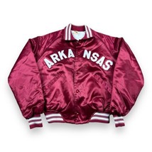 VTG Arkansas Razorbacks Sewn Satin Jacket Large Chalk Line 80s USA NCAA Mint - $197.95