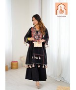 Navratri Special Premium Designer Co-ord Set - Pure Khadi Cotton with Em... - $1,317.65 MXN