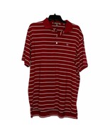 Peter Millar Shirt Size Large Summer Comfort Men Polo Golf Burgundy Whit... - £15.47 GBP