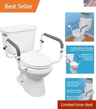 Toilet Safety Frame - Adjustable 16&quot;-18&quot; Rails for Elderly &amp; Disability ... - €37,54 EUR