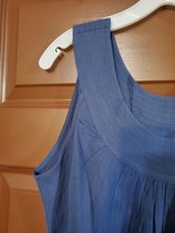 Easy Essentials Crape Tiered Dress Denim Blue Size 1x - £11.68 GBP