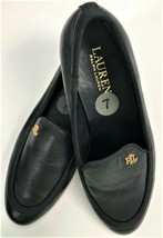 Lauren Ralph Lauren Women&#39;s Clair Smooth Leather Loafers Flats w/LRL Monogram - £62.39 GBP