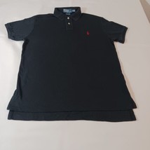 Polo By Ralph Lauren Men&#39;s Black Custom Fit Cotton Polo Shirt Logo Size ... - £16.75 GBP