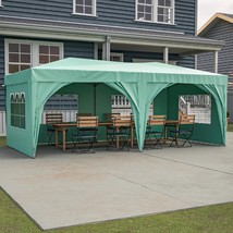 10&#39;X20&#39; Outdoor Canopy Tent With 6 Removable Sidewalls,Portable Party, Green - £109.55 GBP